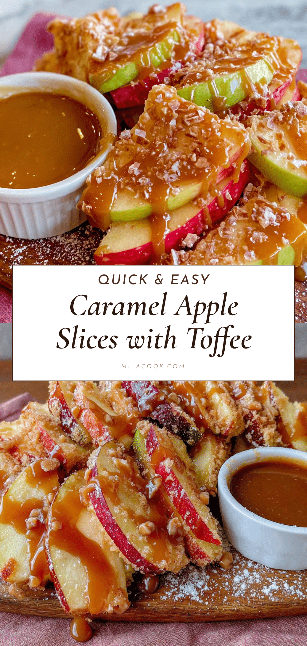 caramel apple slices with toffee bits recipe