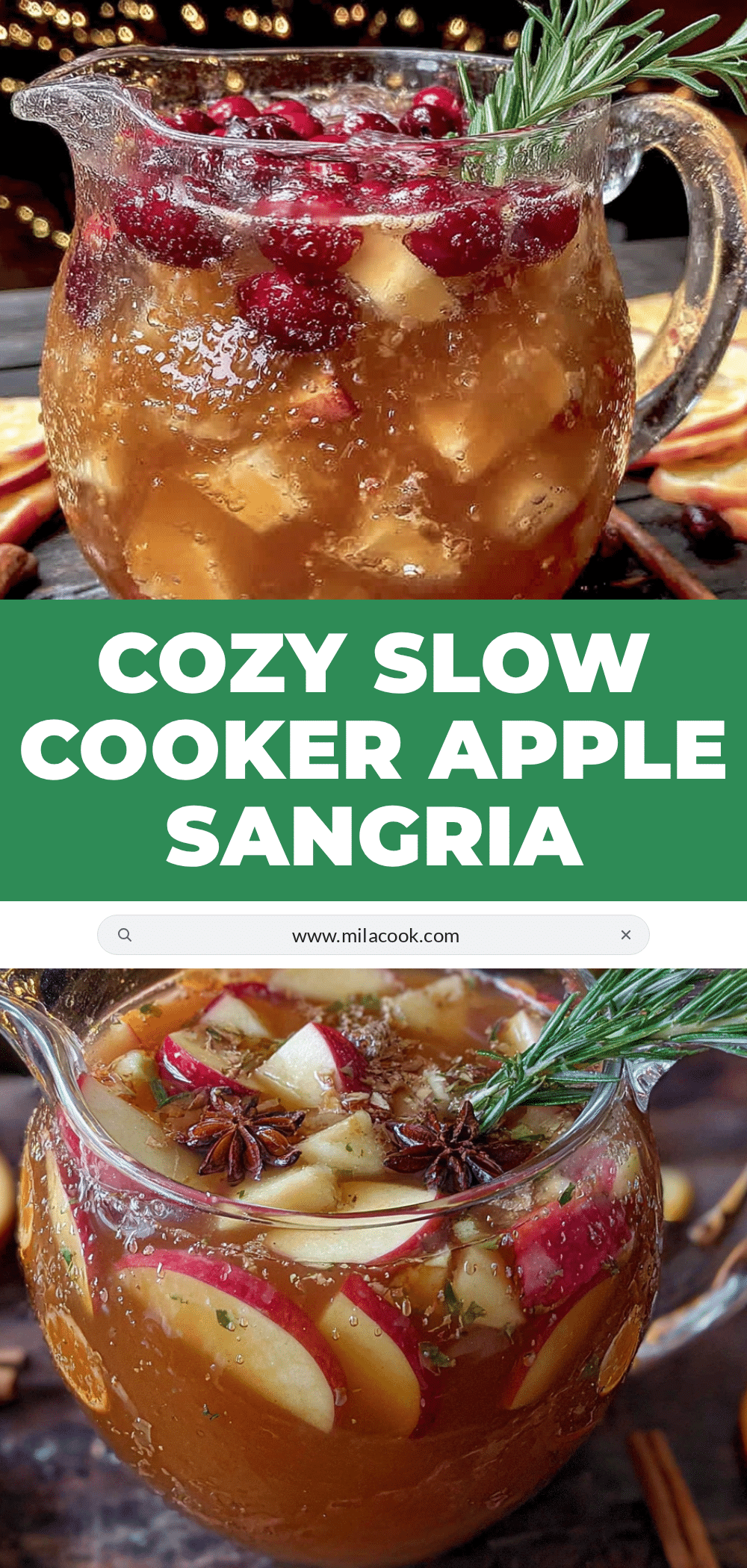 Cozy Slow Cooker Apple Cider Sangria recipe
