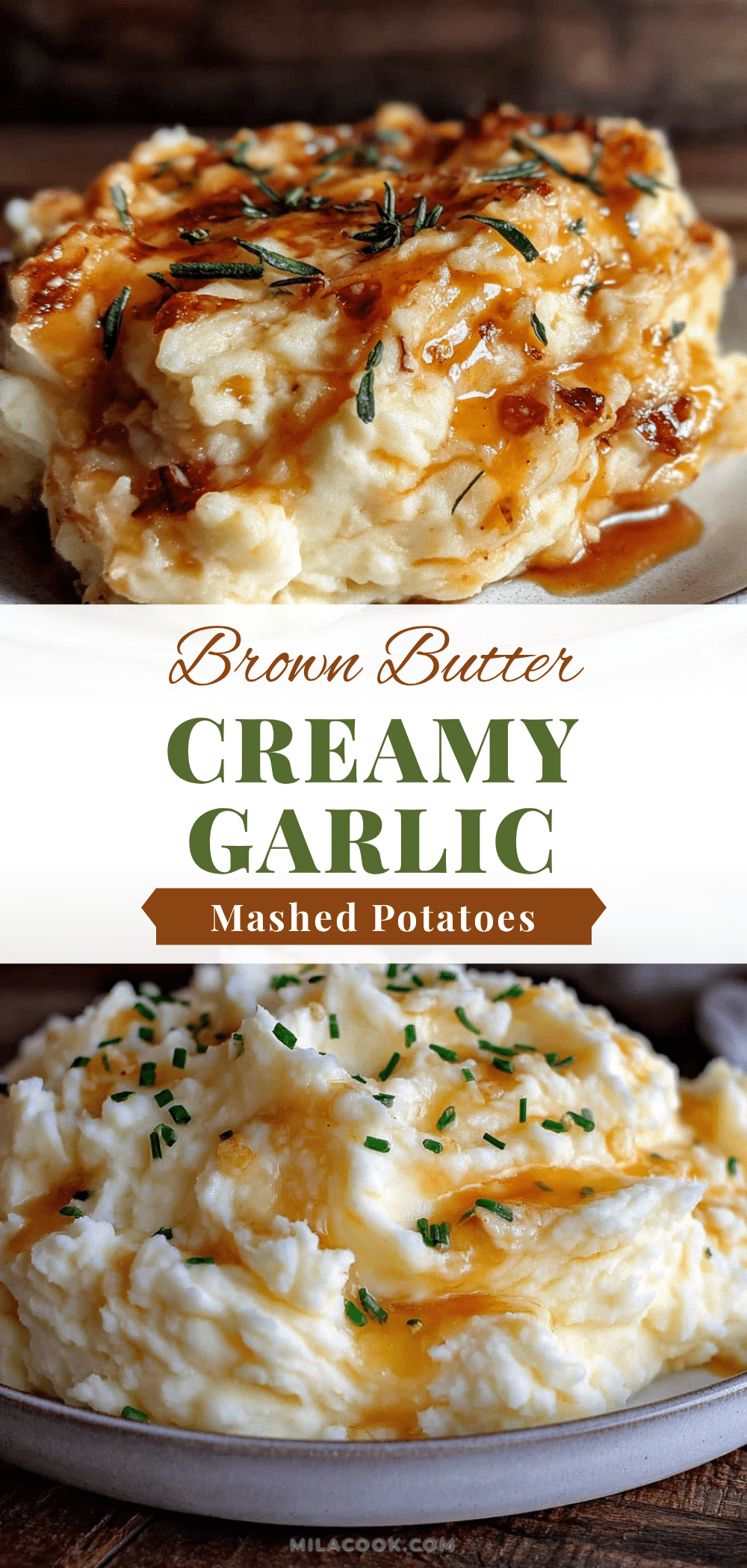 creamy brown butter garlic mashed potatoes recipe