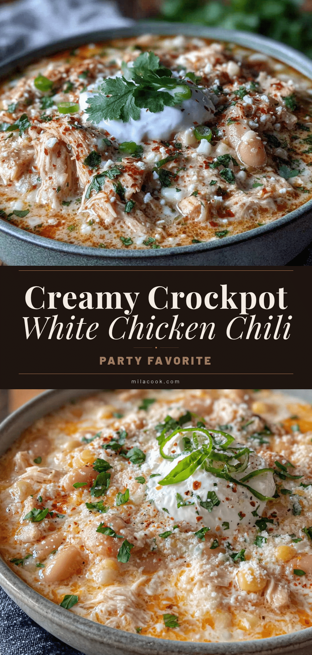 creamy crockpot white chicken chili recipe