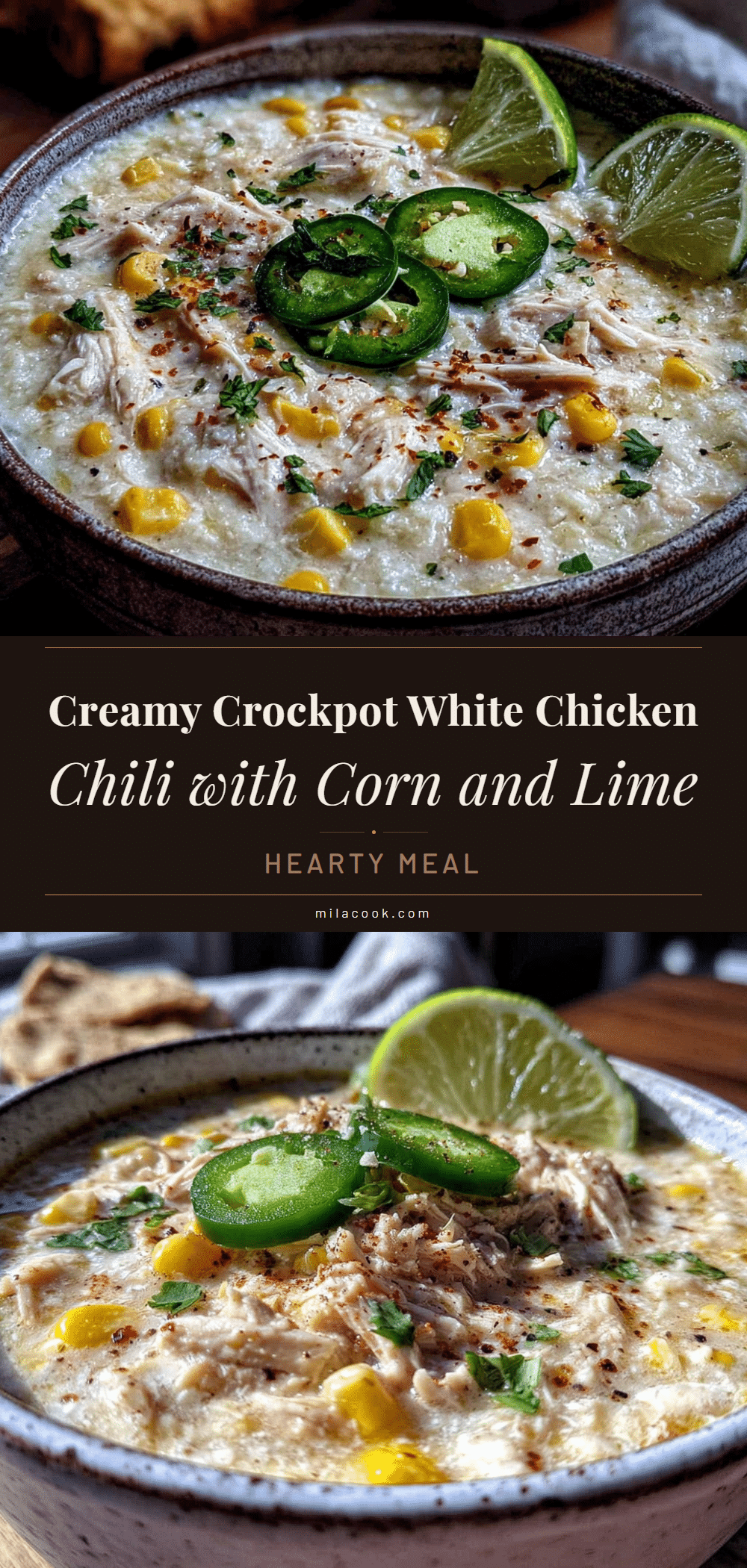 creamy crockpot white chicken chili recipe
