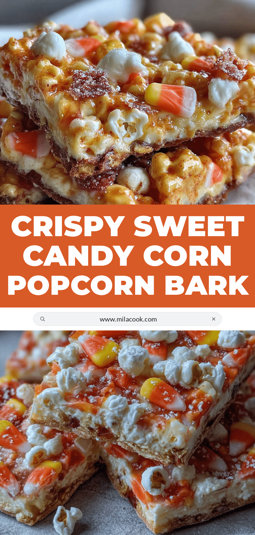 crispy candy corn popcorn bark recipe