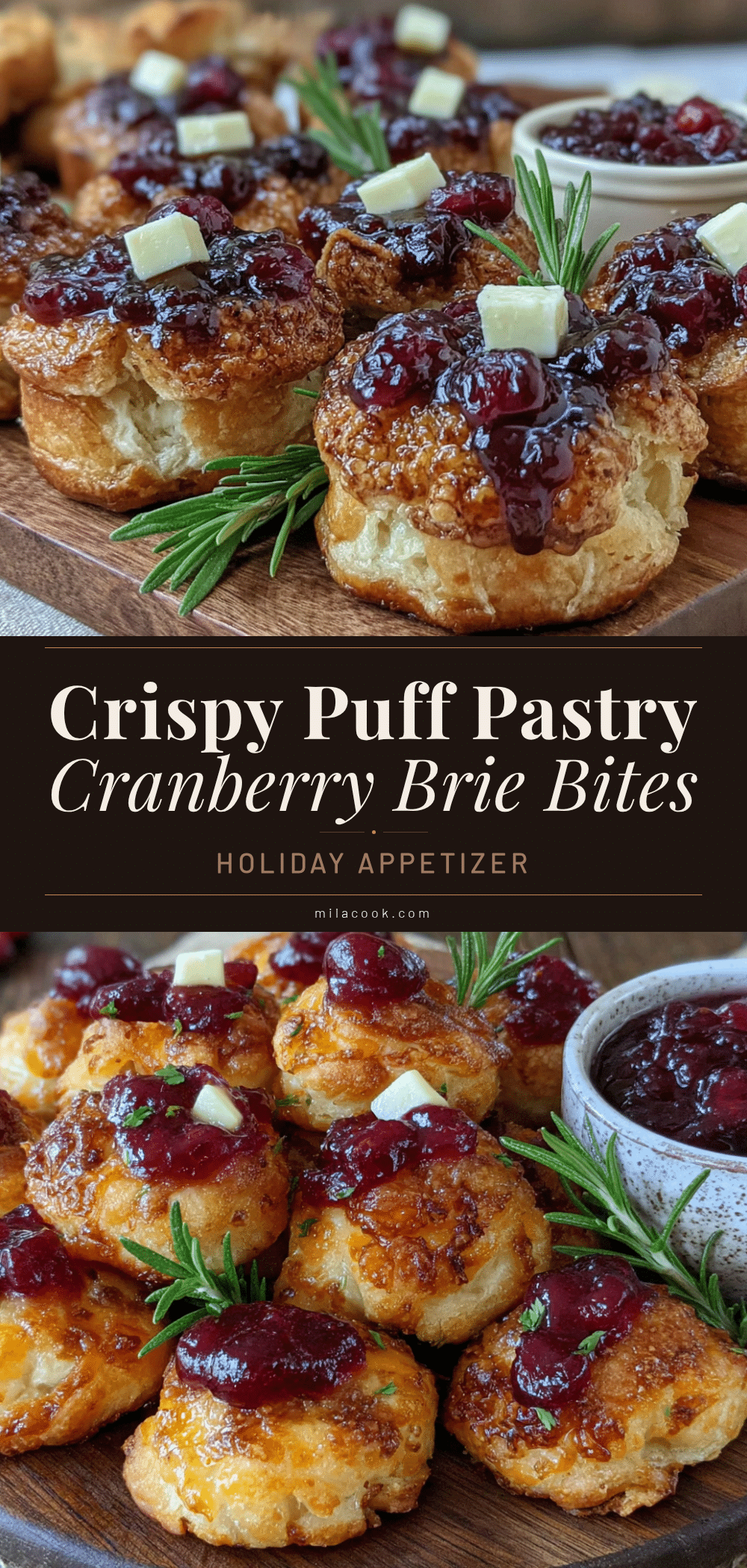 crispy cranberry brie bites recipe