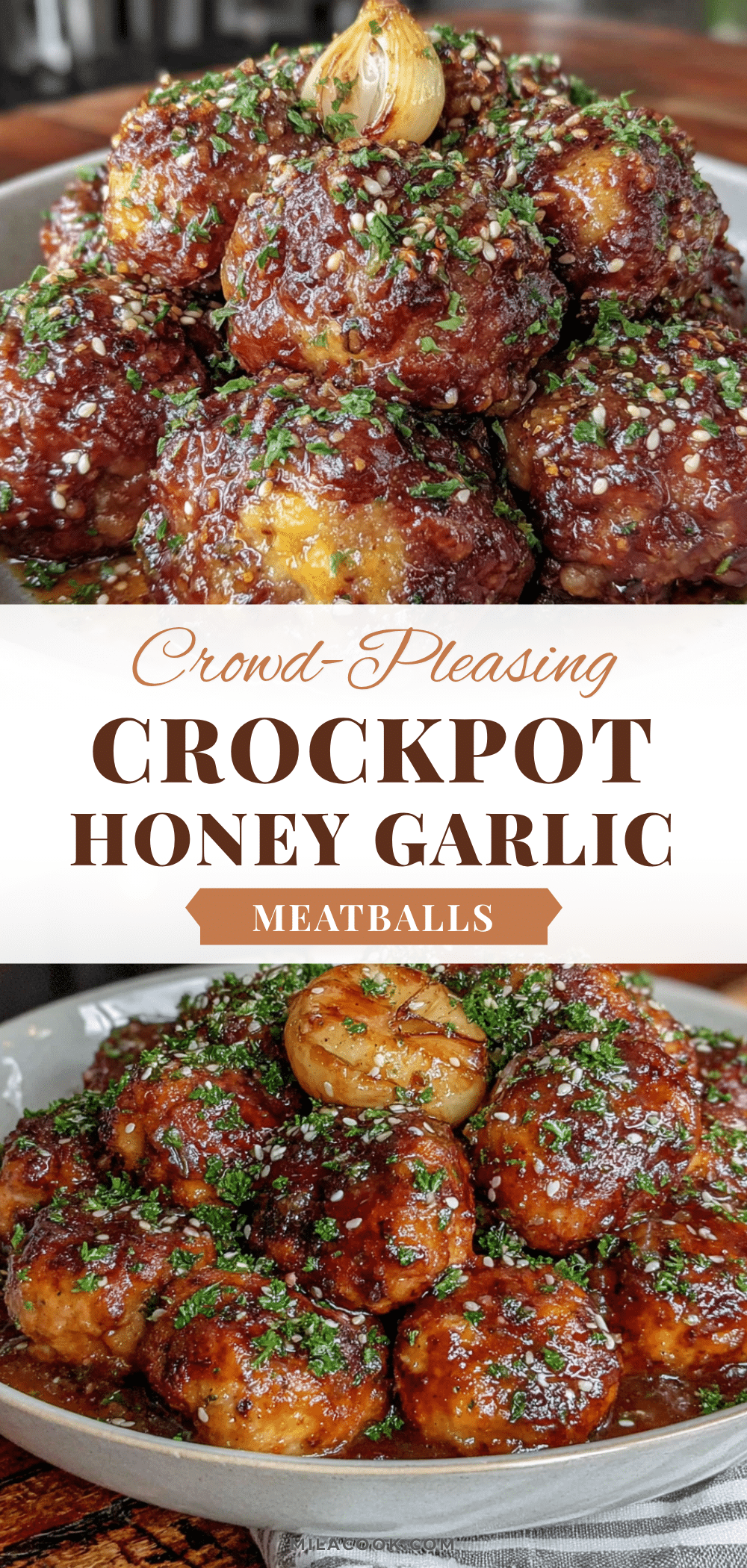 crockpot honey garlic meatballs recipe