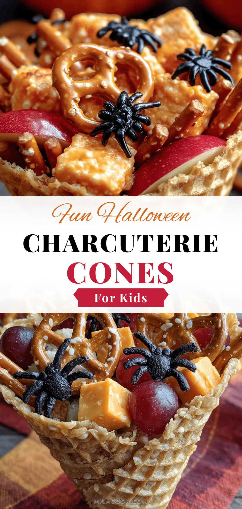 Easy Halloween Charcuterie Cones recipe