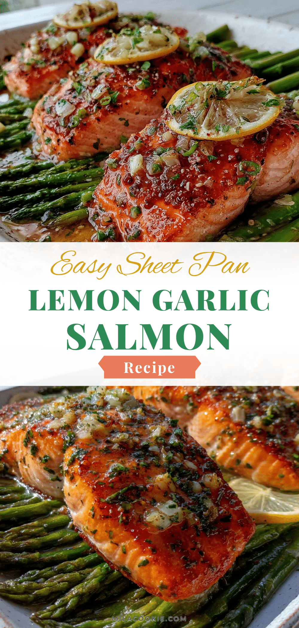 easy sheet pan lemon garlic salmon with asparagus recipe