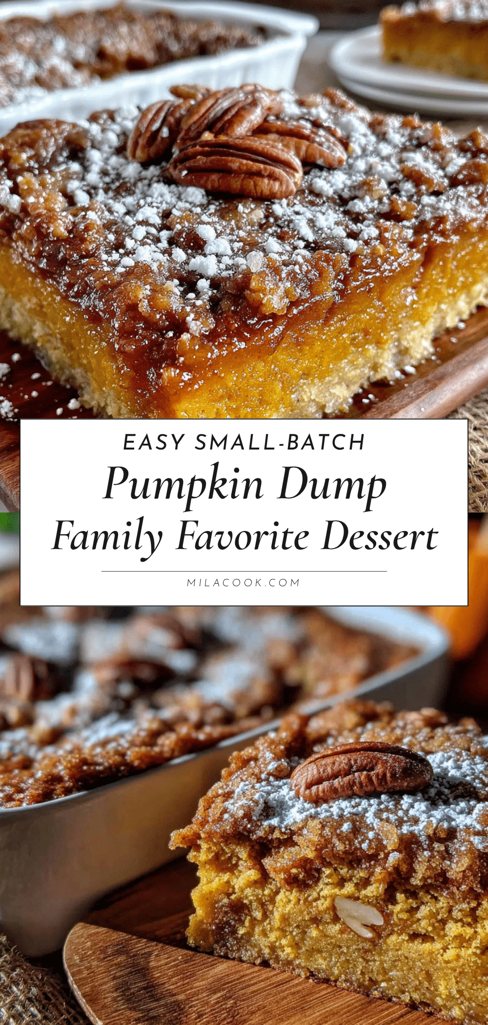 easy small-batch pumpkin dump cake recipe