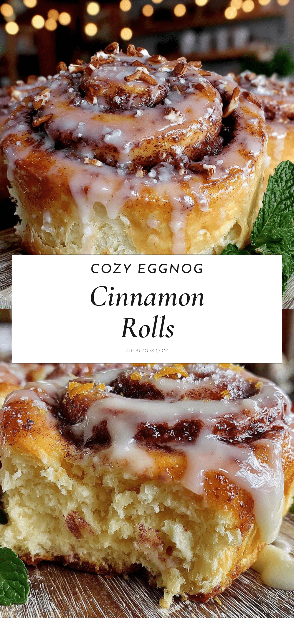 eggnog cinnamon rolls recipe