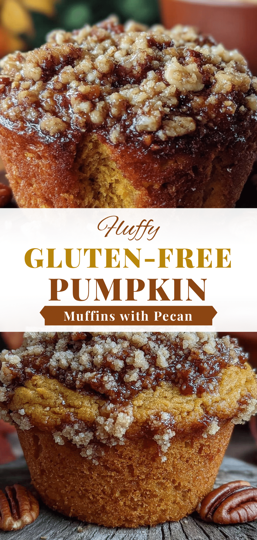 Fluffy Gluten-Free Pumpkin Muffins with Pecan recipe