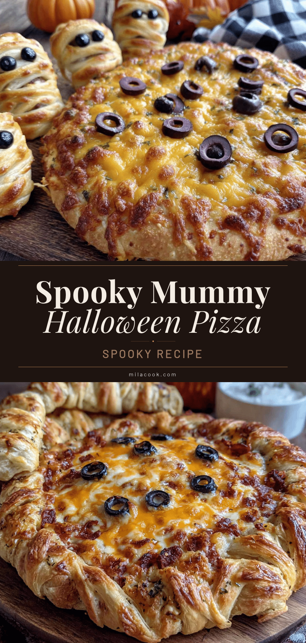 Halloween Pizza Mummy Breadsticks recipe