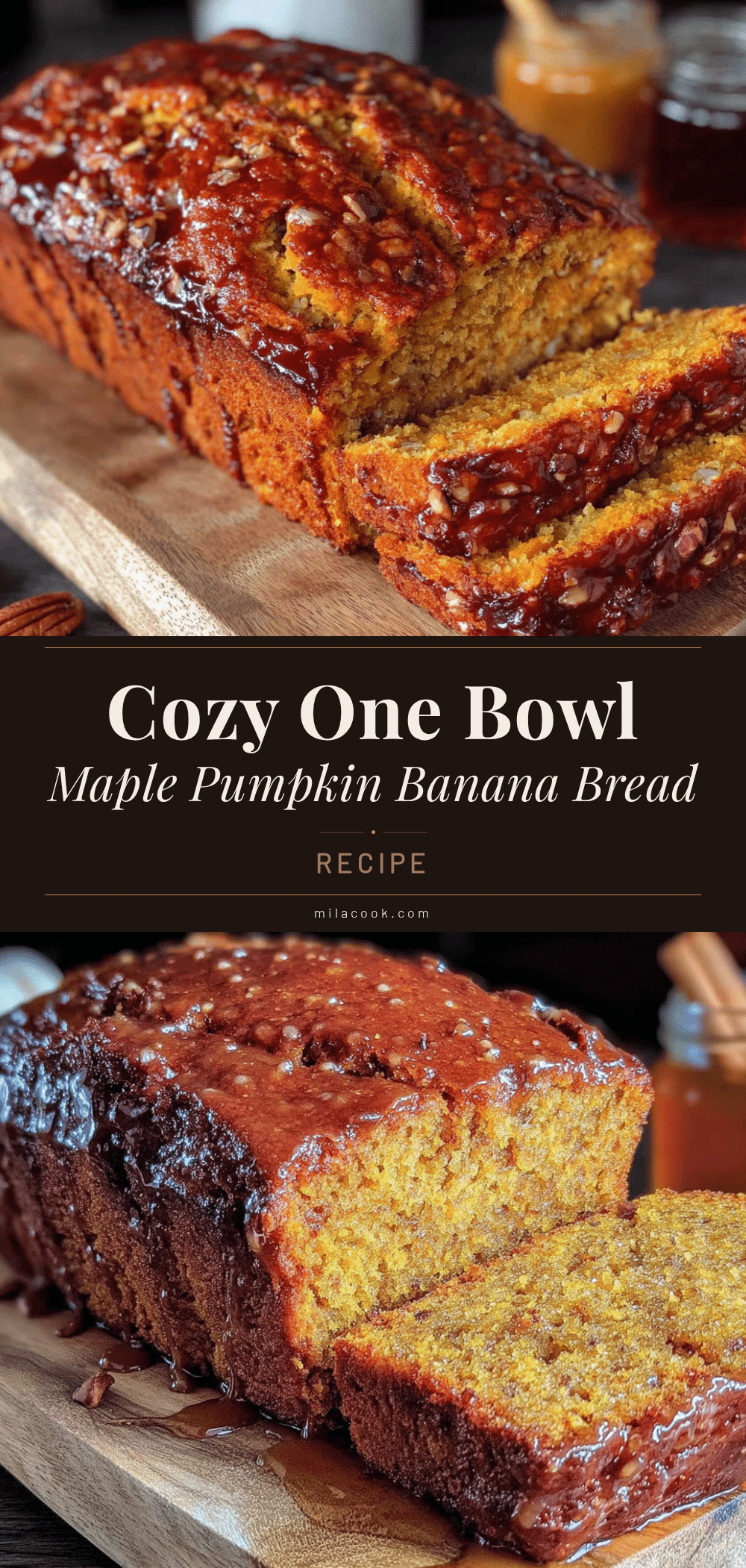Maple Pumpkin Banana Bread recipe