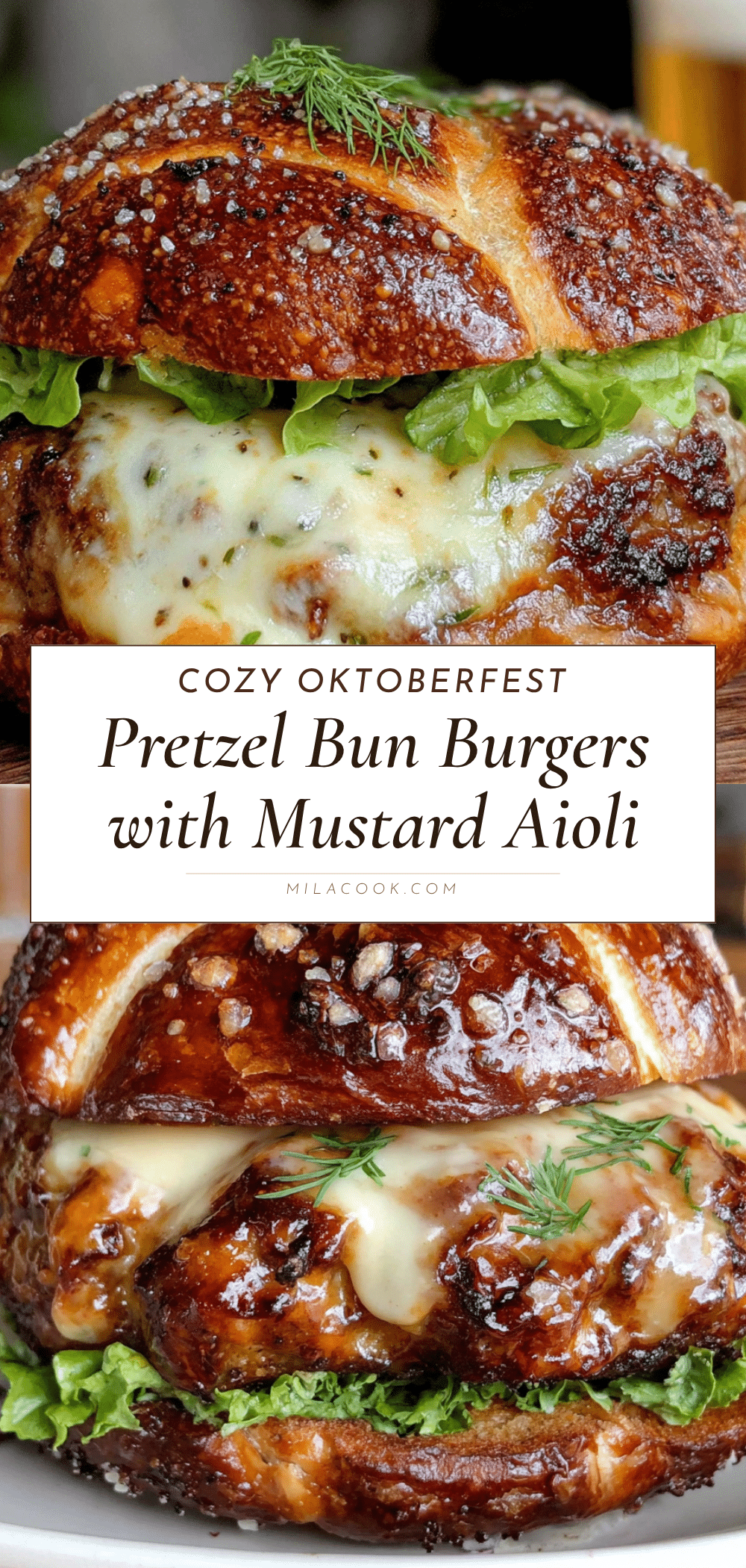 oktoberfest pretzel bun burgers recipe