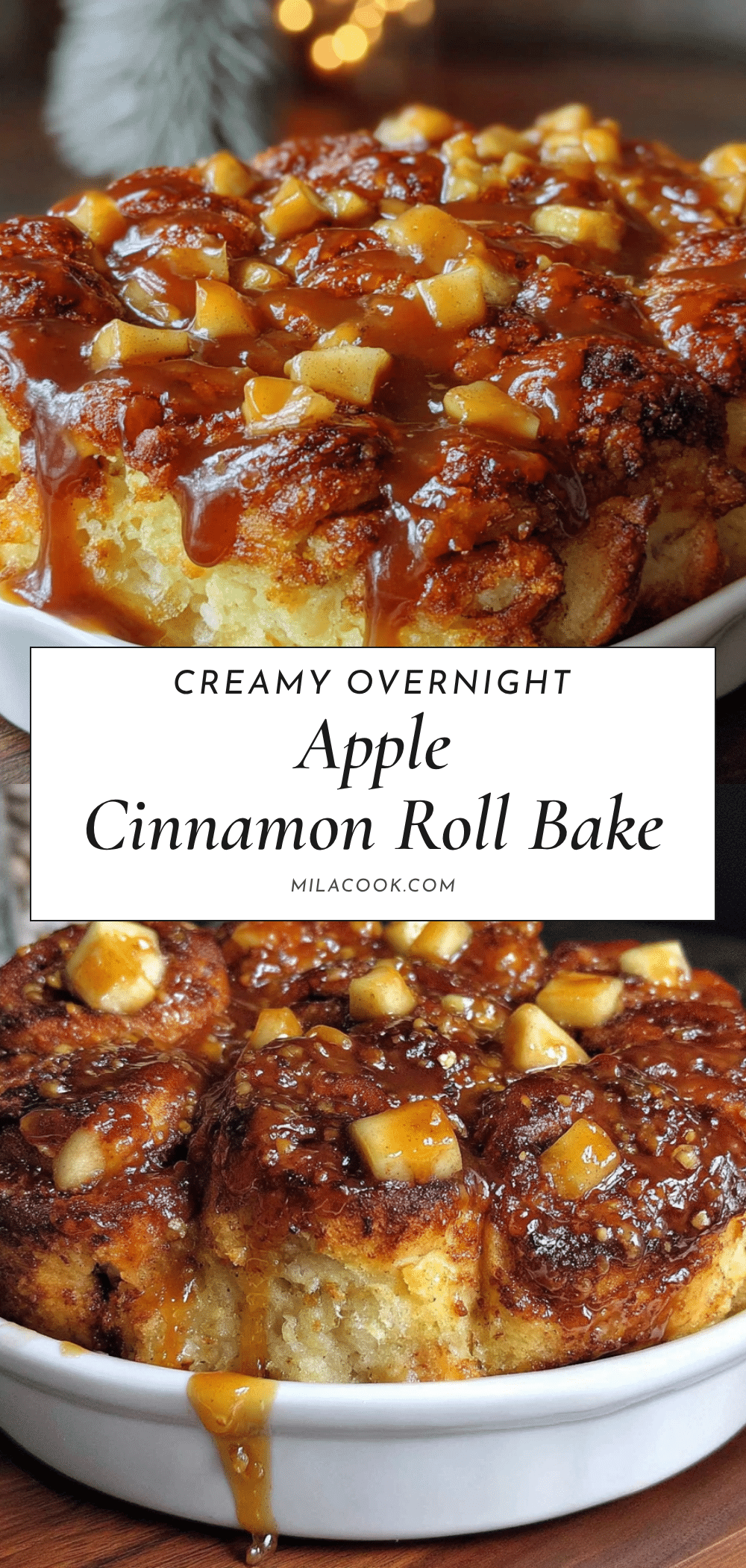 overnight apple cinnamon roll bake recipe