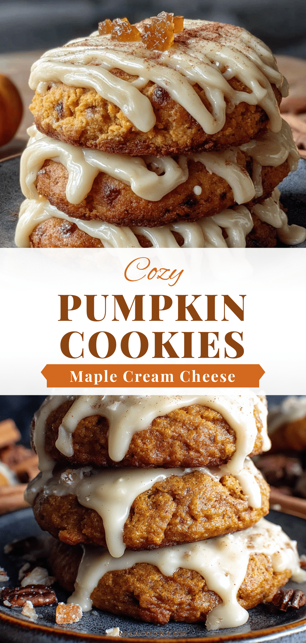 pumpkin cookies with maple cream cheese icing recipe