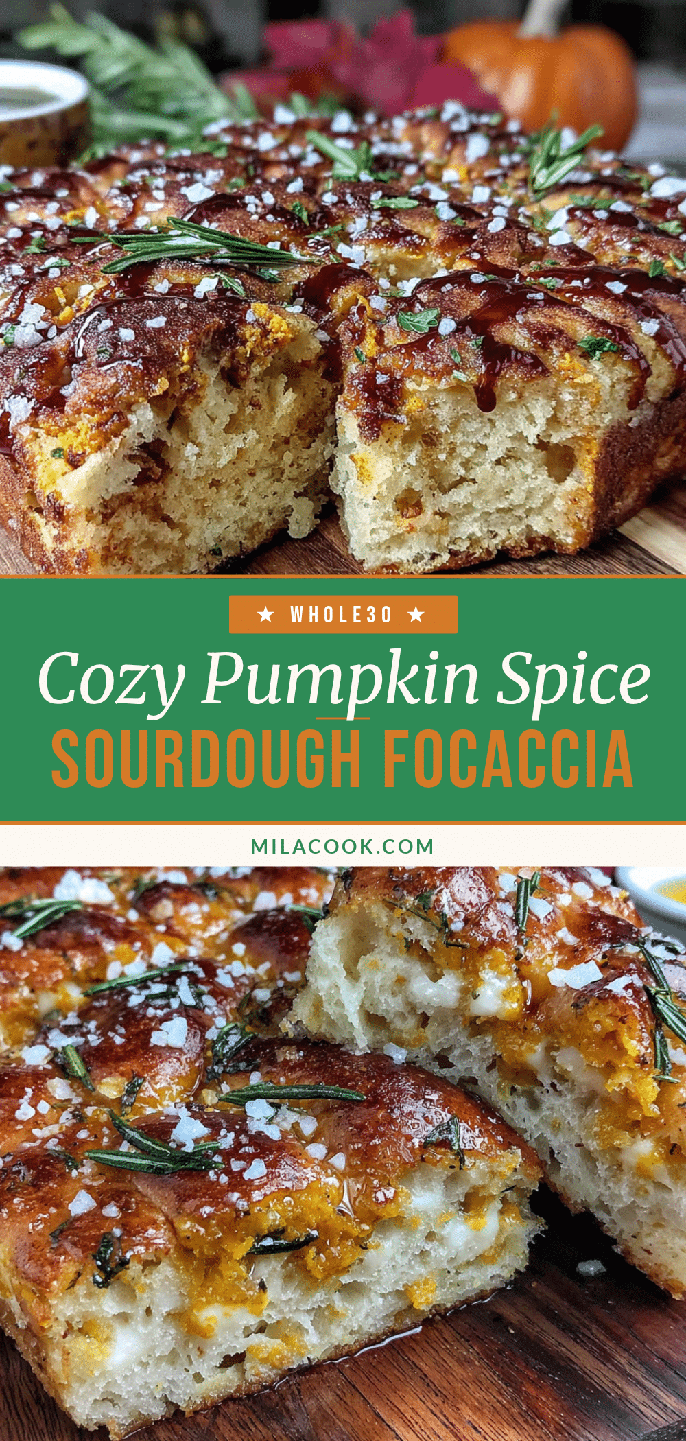 pumpkin spice sourdough focaccia recipe