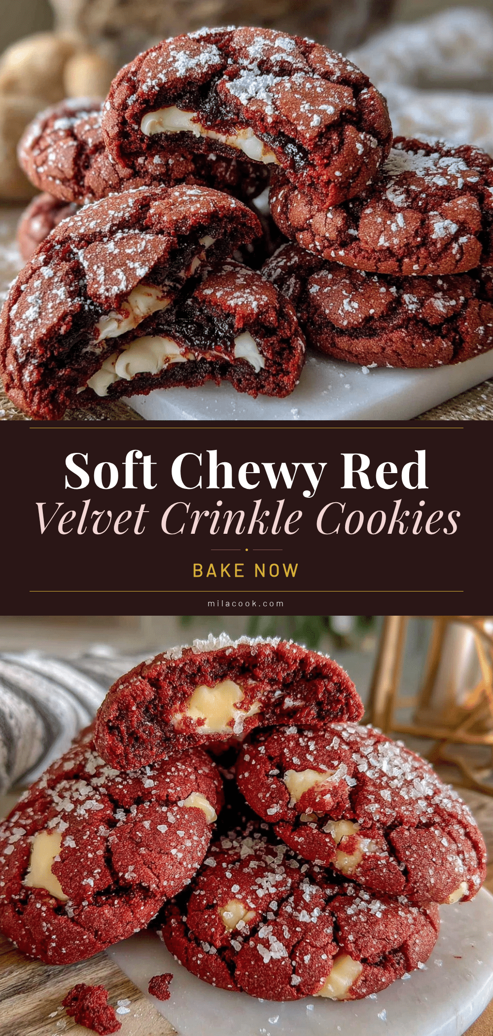red velvet crinkle cookies recipe