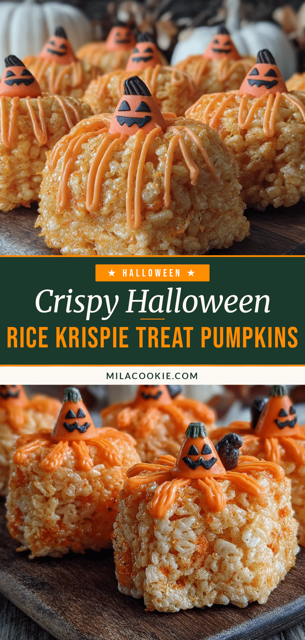 Rice Krispie Treat Pumpkins recipe