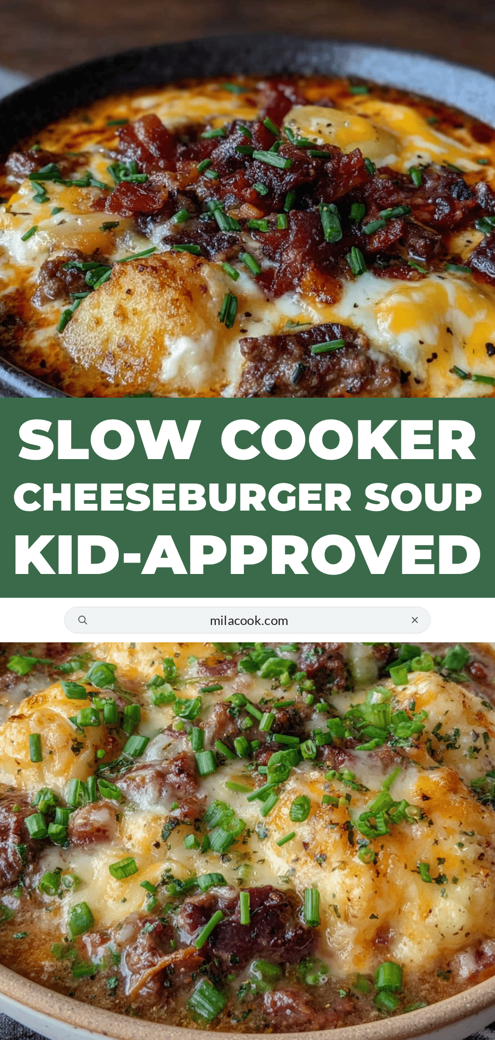 slow cooker cheeseburger soup recipe