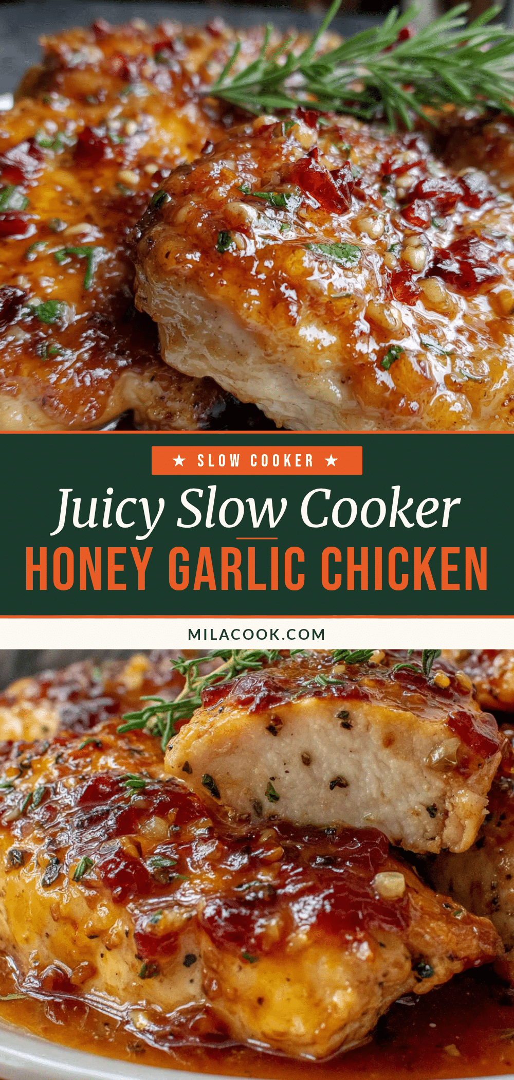 slow cooker honey garlic chicken breast recipe