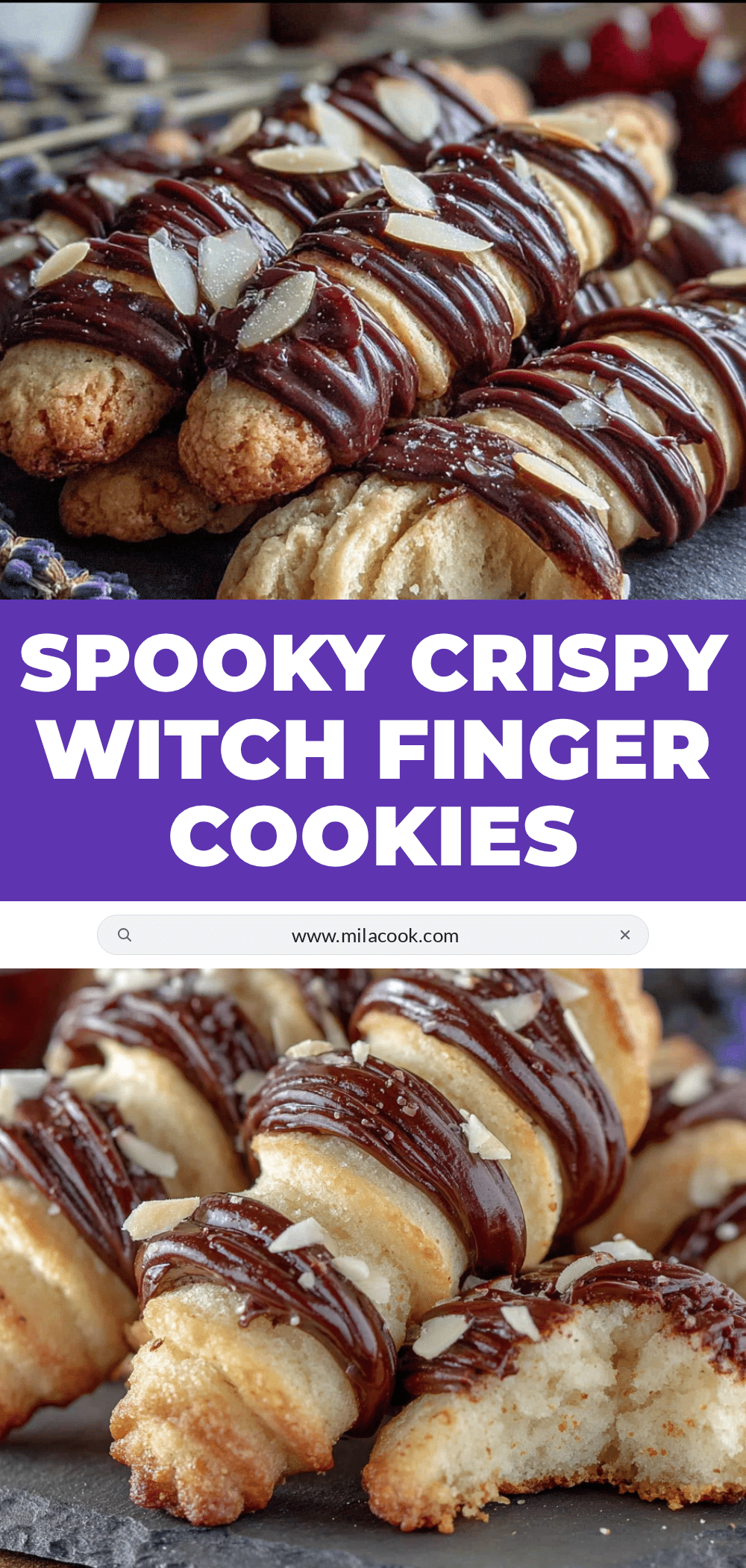 Spooky Crispy Witch Finger Cookies recipe