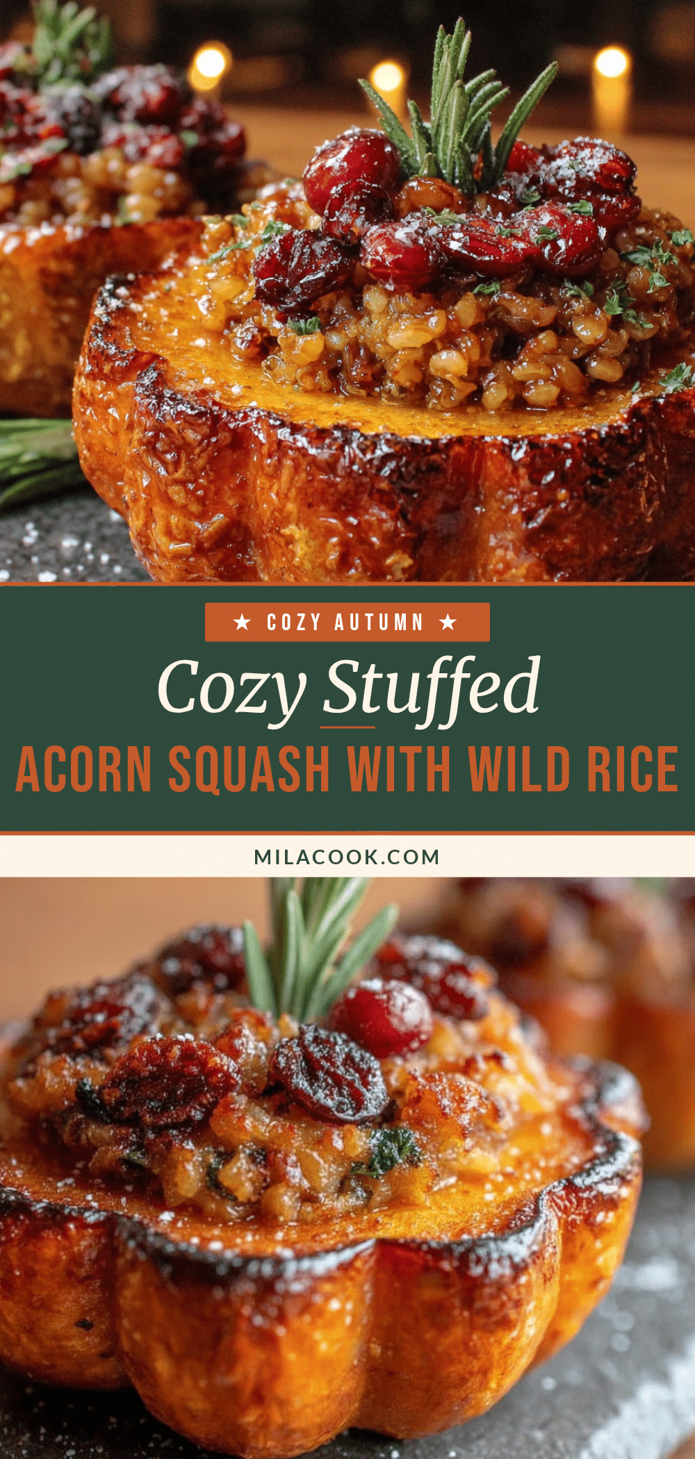 stuffed acorn squash with wild rice recipe