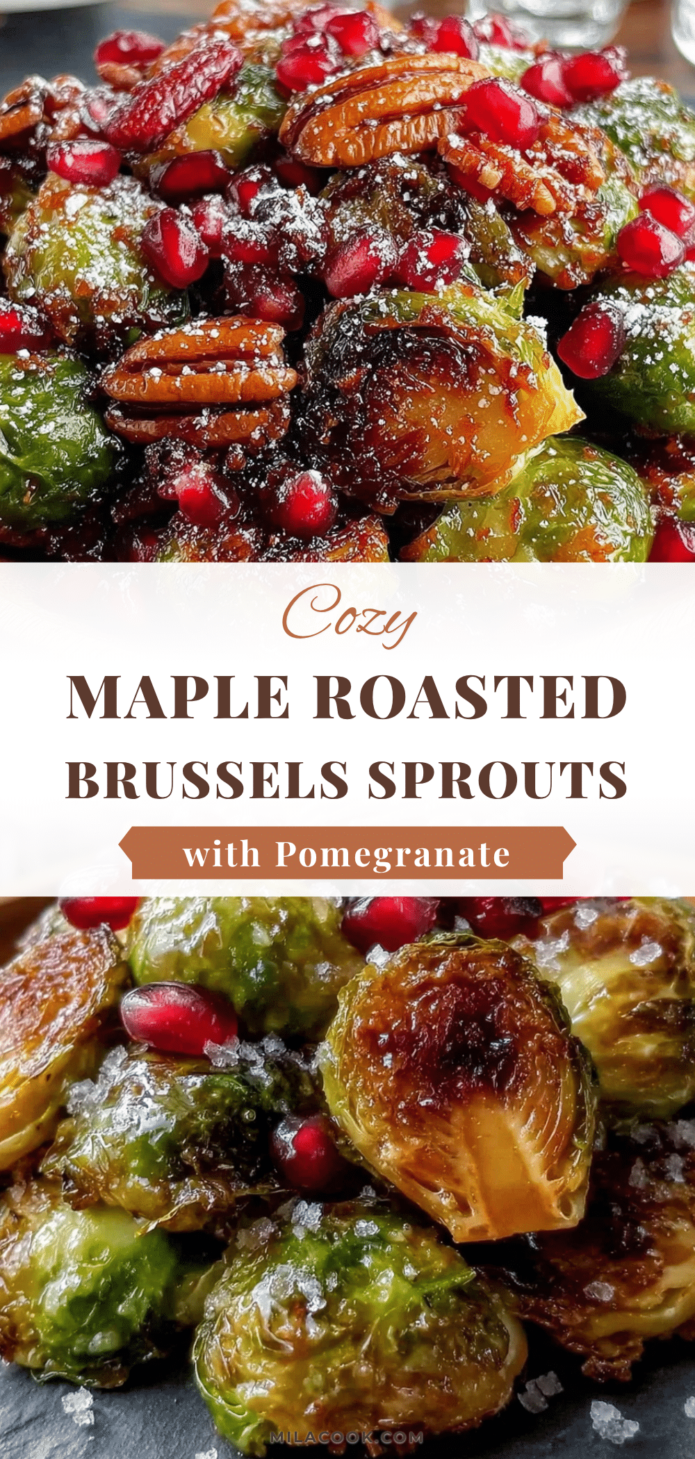 maple roasted brussels sprouts with pomegranate recipe