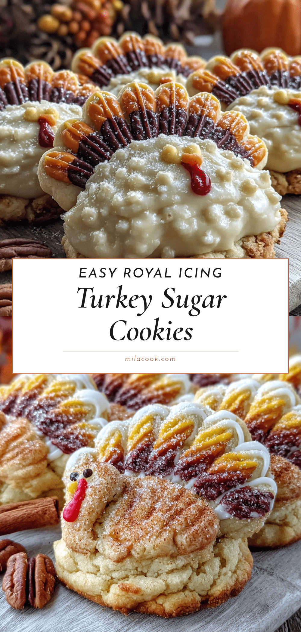 royal icing turkey sugar cookies recipe